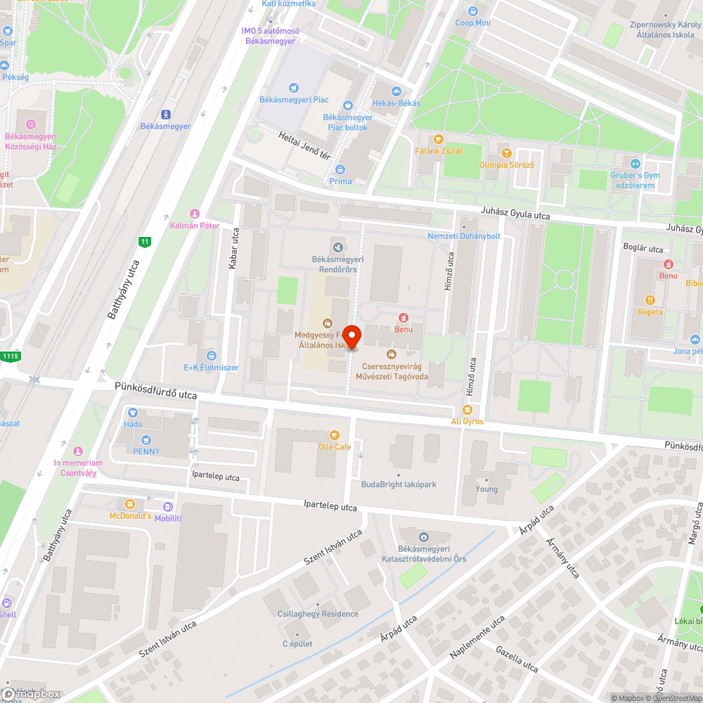 Kátyú bejelentés helye