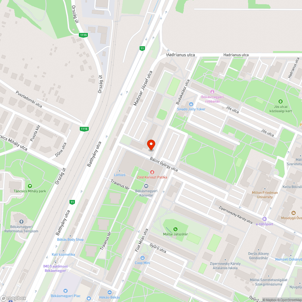 Kátyú bejelentés helye