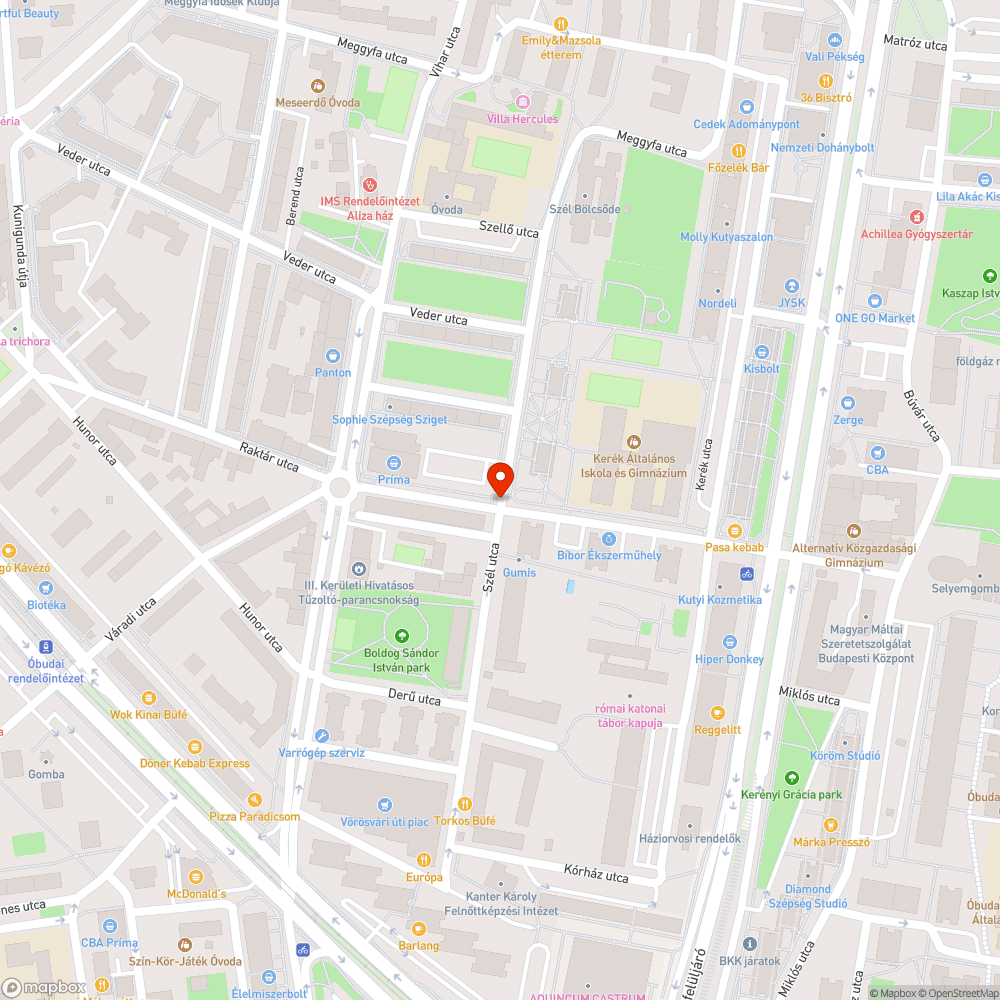 Kráter bejelentés helye