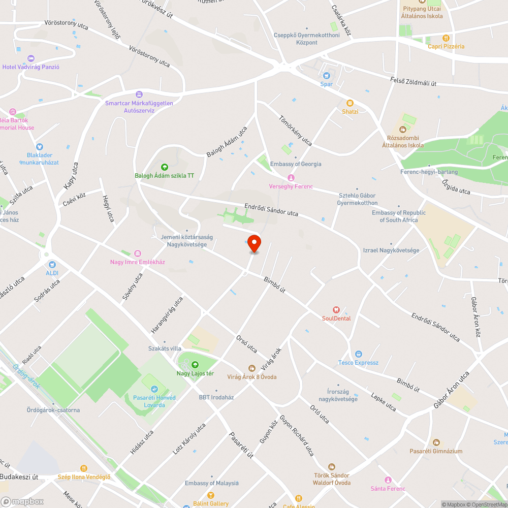 Fenyves lejtő lévő kátyúk bejelentés helye