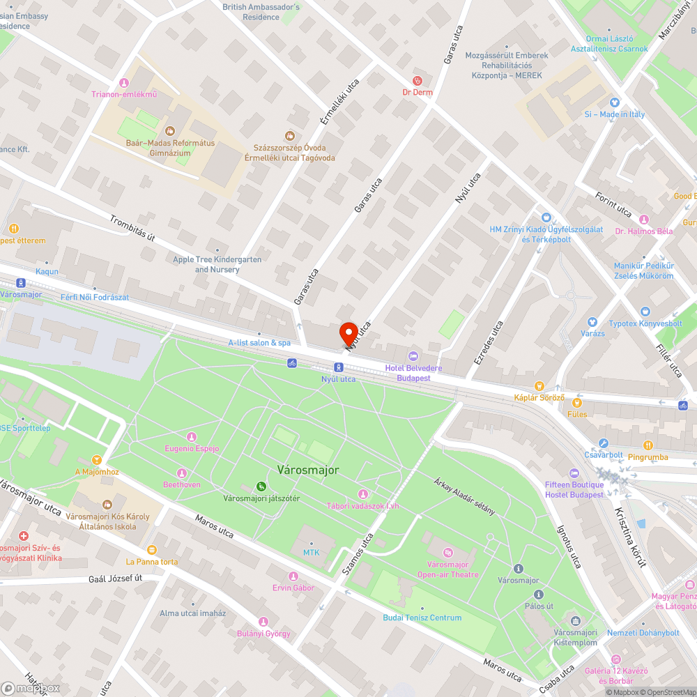 Szemét a villamossín mentén bejelentés helye