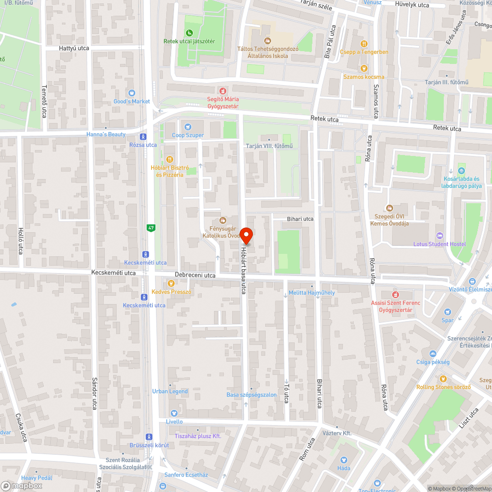 Kiszáradt fa - Hóbiárt b. u. 23. bejelentés helye