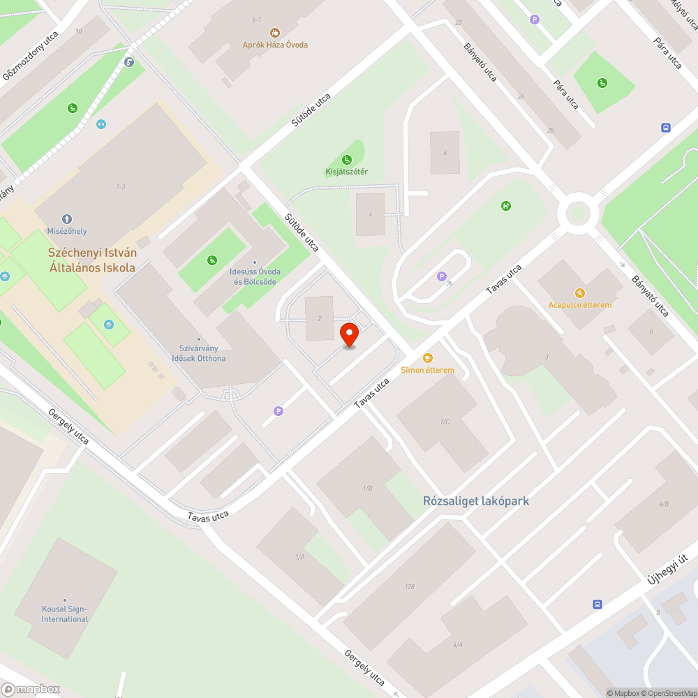 Megsüllyedő víznyelő bejelentés helye