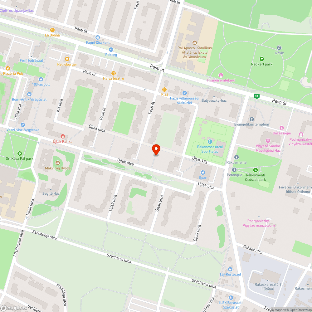 Hűtő bejelentés helye