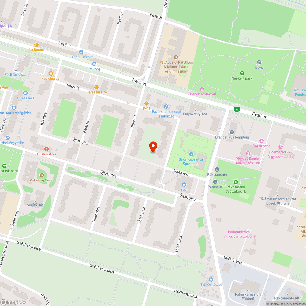 Kockaköves járda bejelentés helye