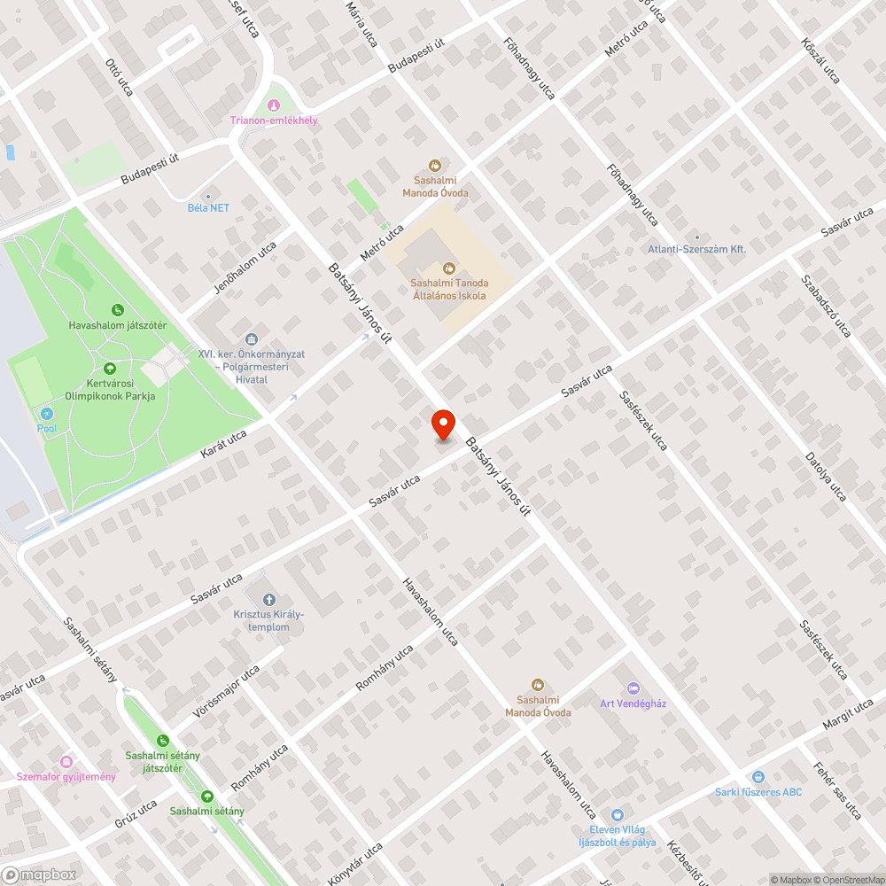 Elhagyott Jármű bejelentés helye