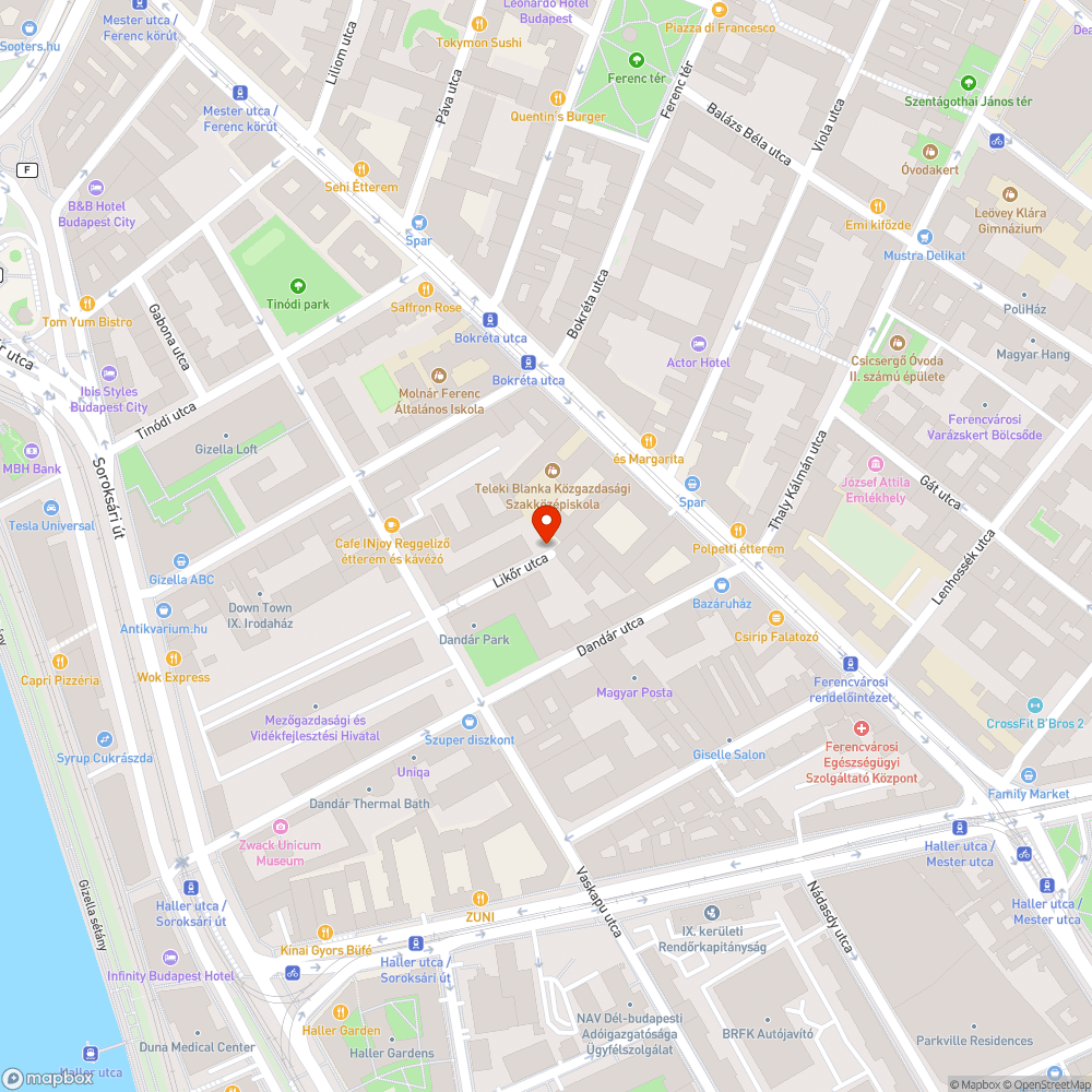 nem működő utcai lámpa bejelentés helye