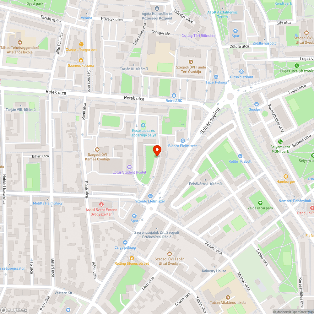 Lámpa nem világít - Szilléri sgt. 38/a. bejelentés helye