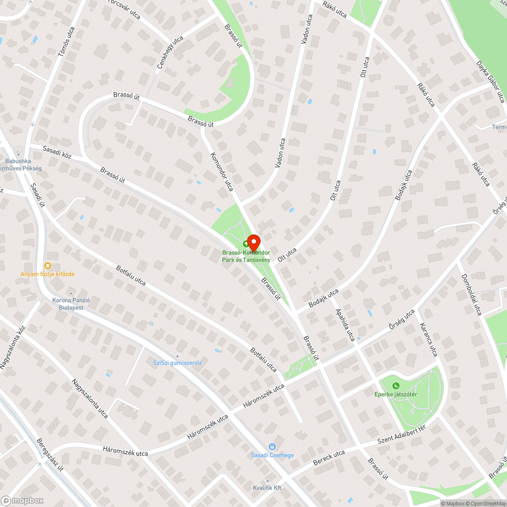 Kiszáradt fák a Brassó-Komondor Park tanösvénynél bejelentés helye