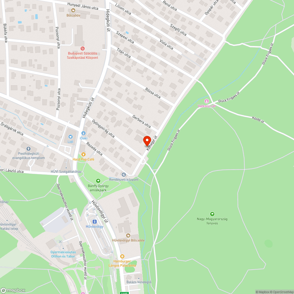 Szemét az erdőben bejelentés helye