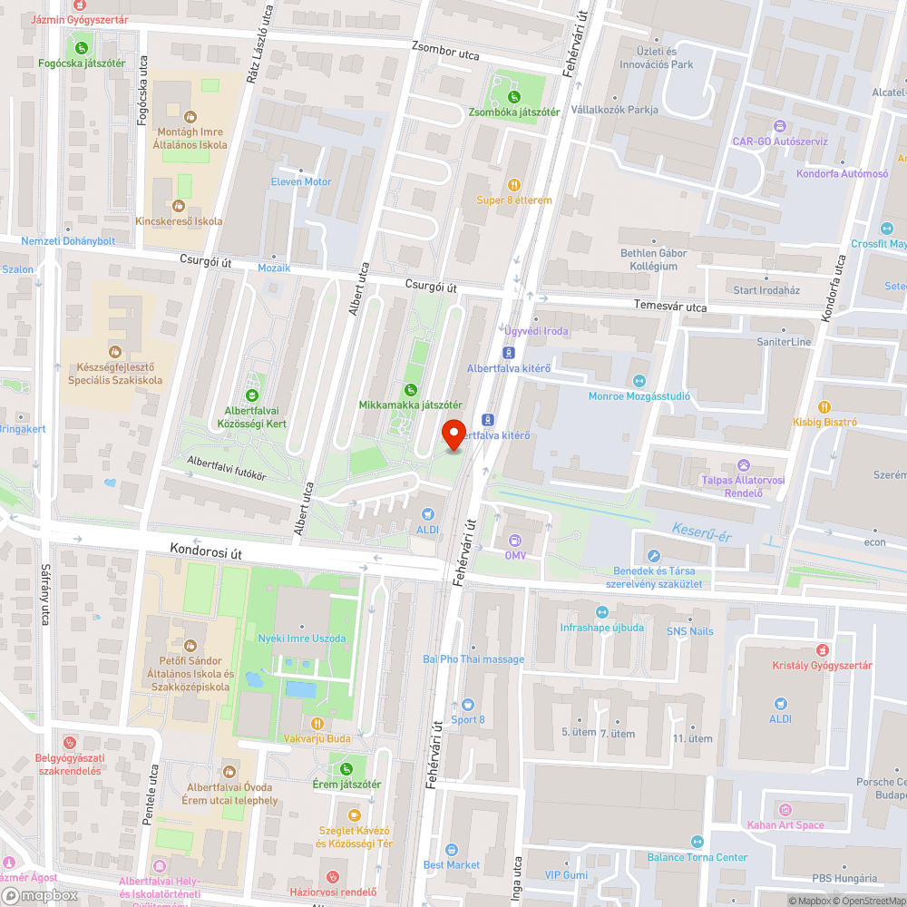 Járdára kilógó akác bejelentés helye