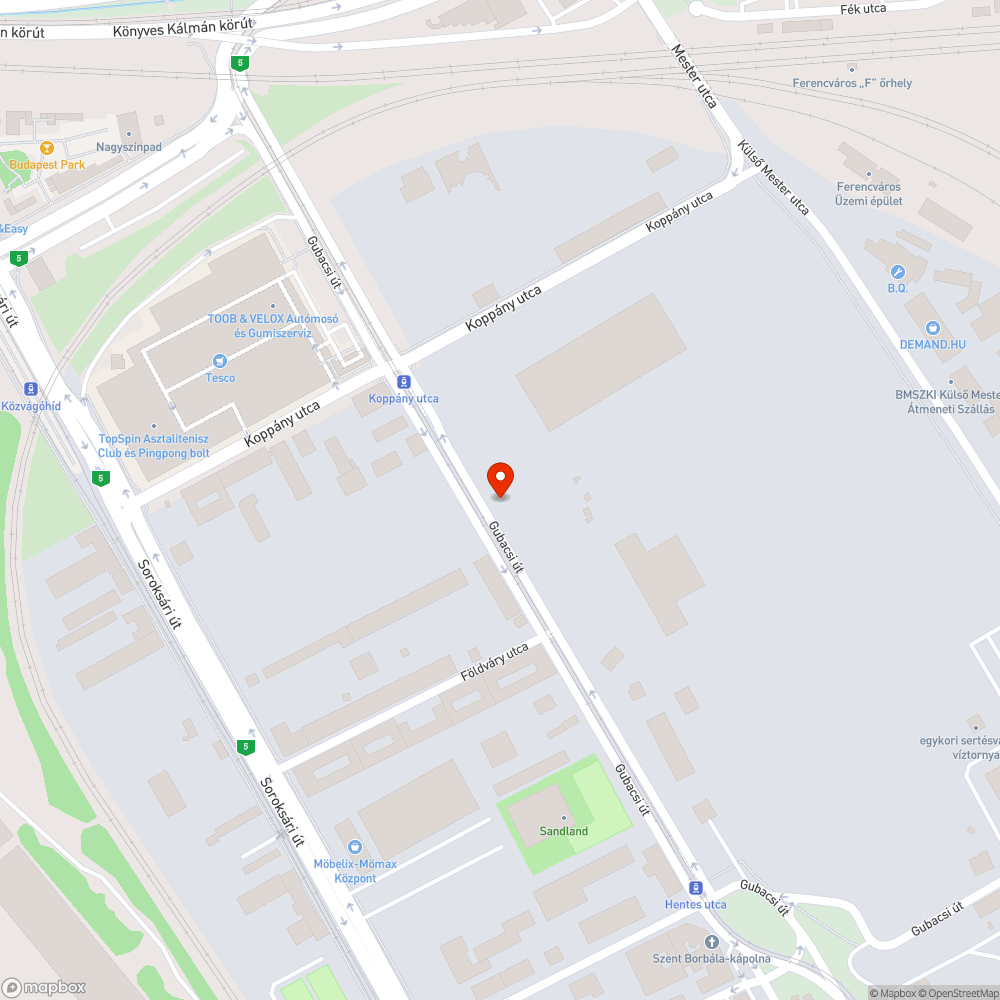 Gubacsi út szemét a bokorban bejelentés helye