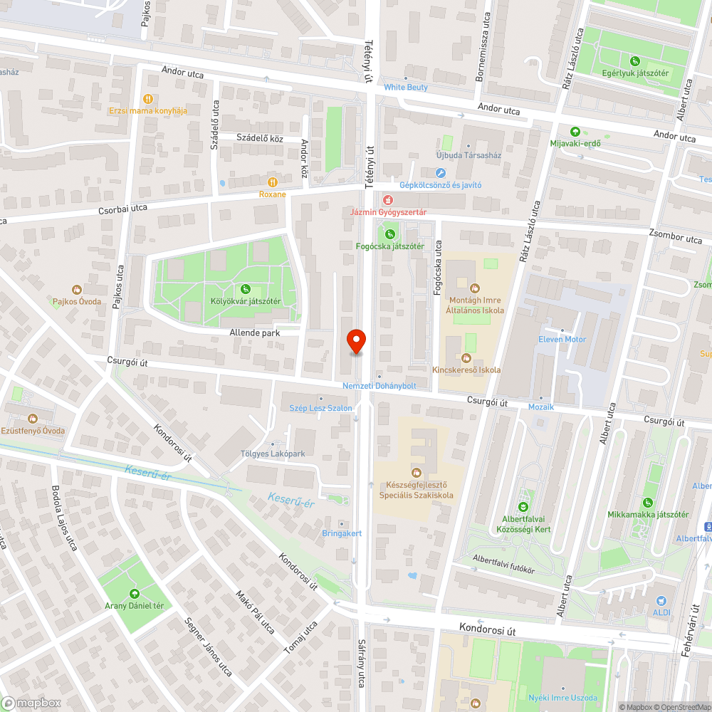 Megsüllyedt csapok bejelentés helye