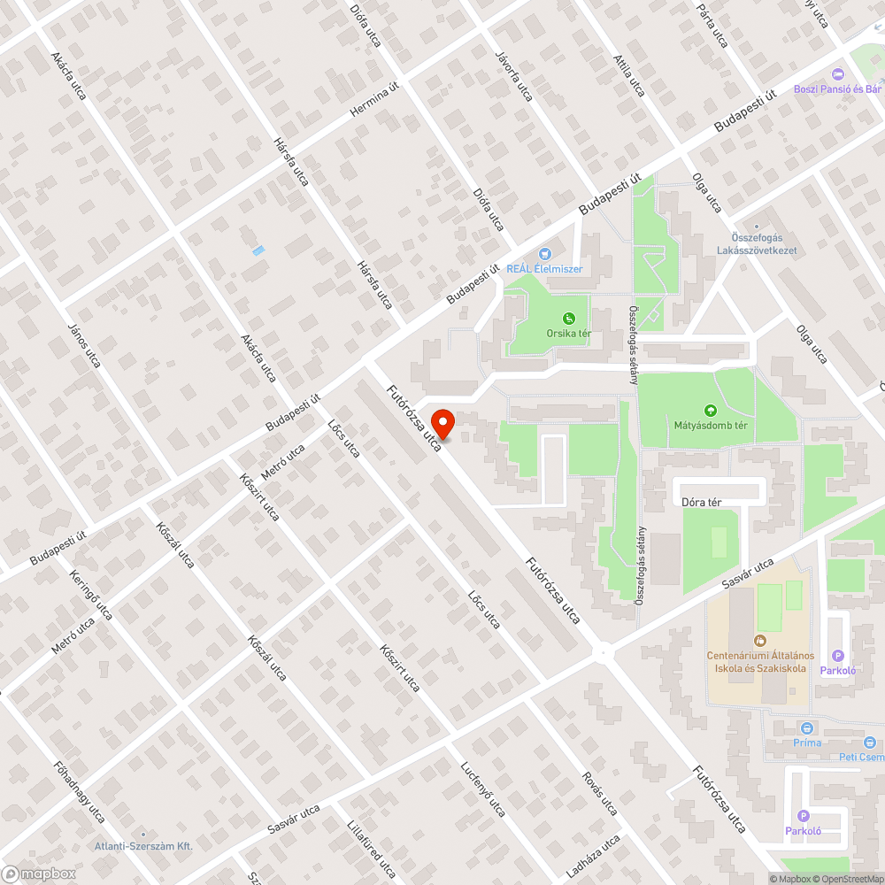 Balesetveszélyes kátyú(k) bejelentés helye