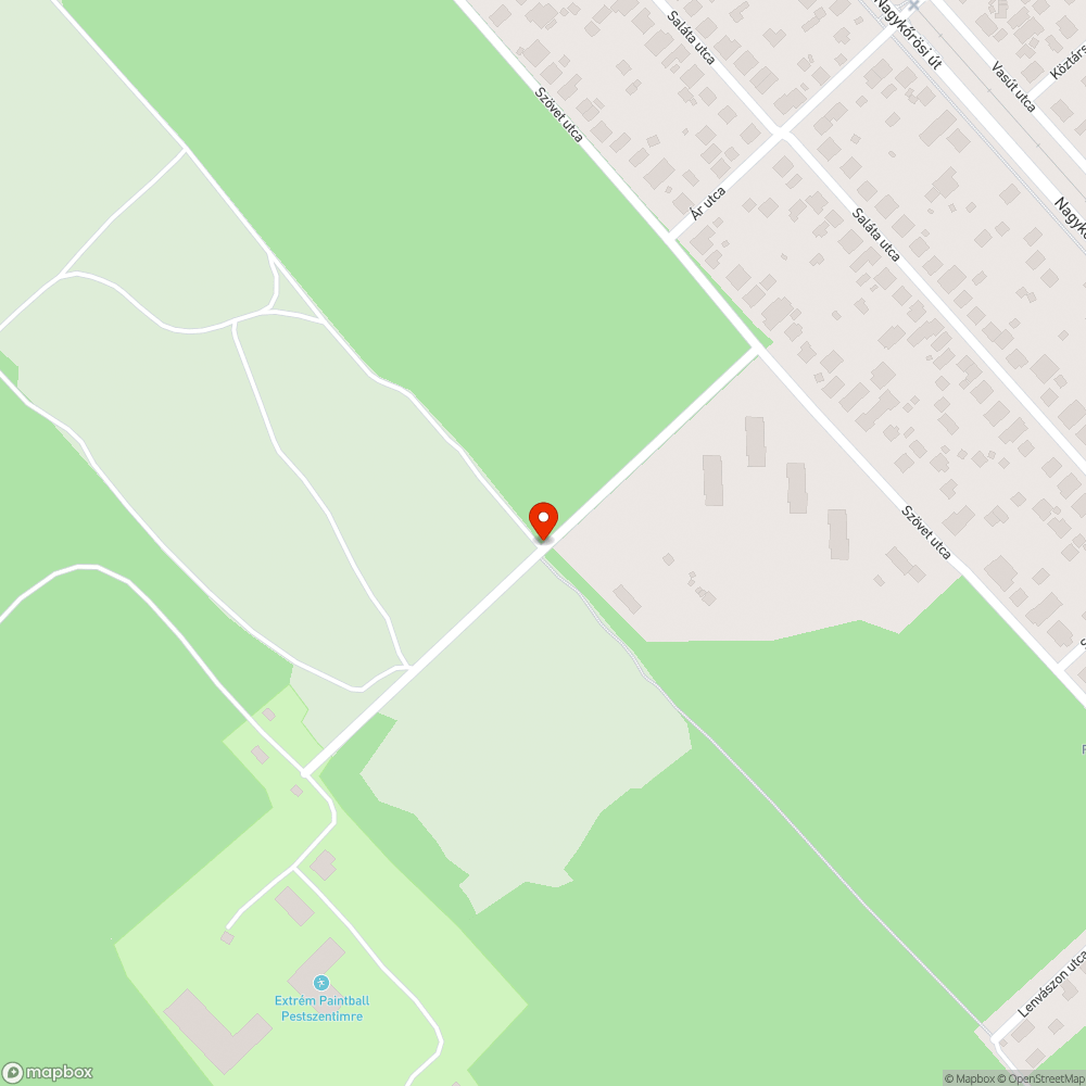 Szemét a paintball pálya fele bejelentés helye