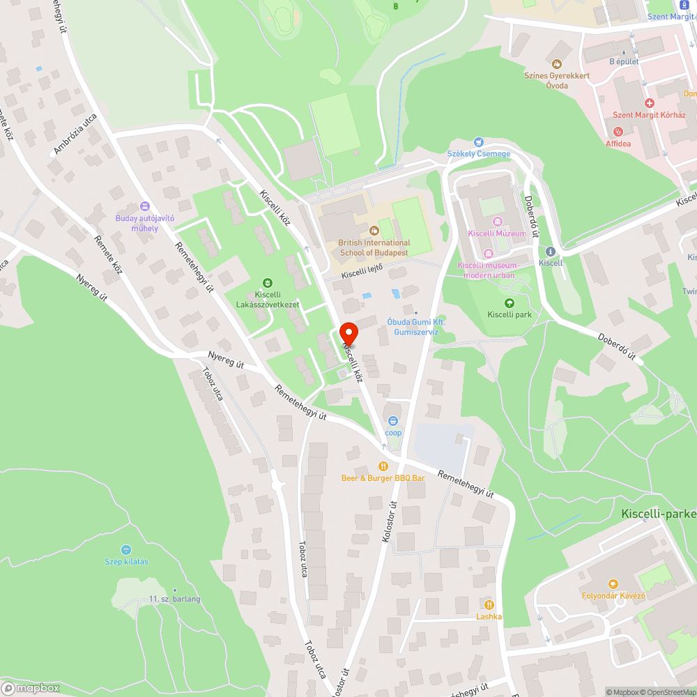 Kátyúk a Kiscelli köz 4. előtt bejelentés helye