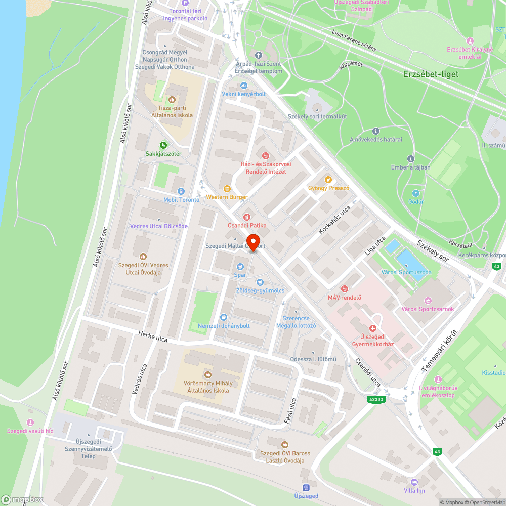 Megsüllyedt parkoló bejelentés helye