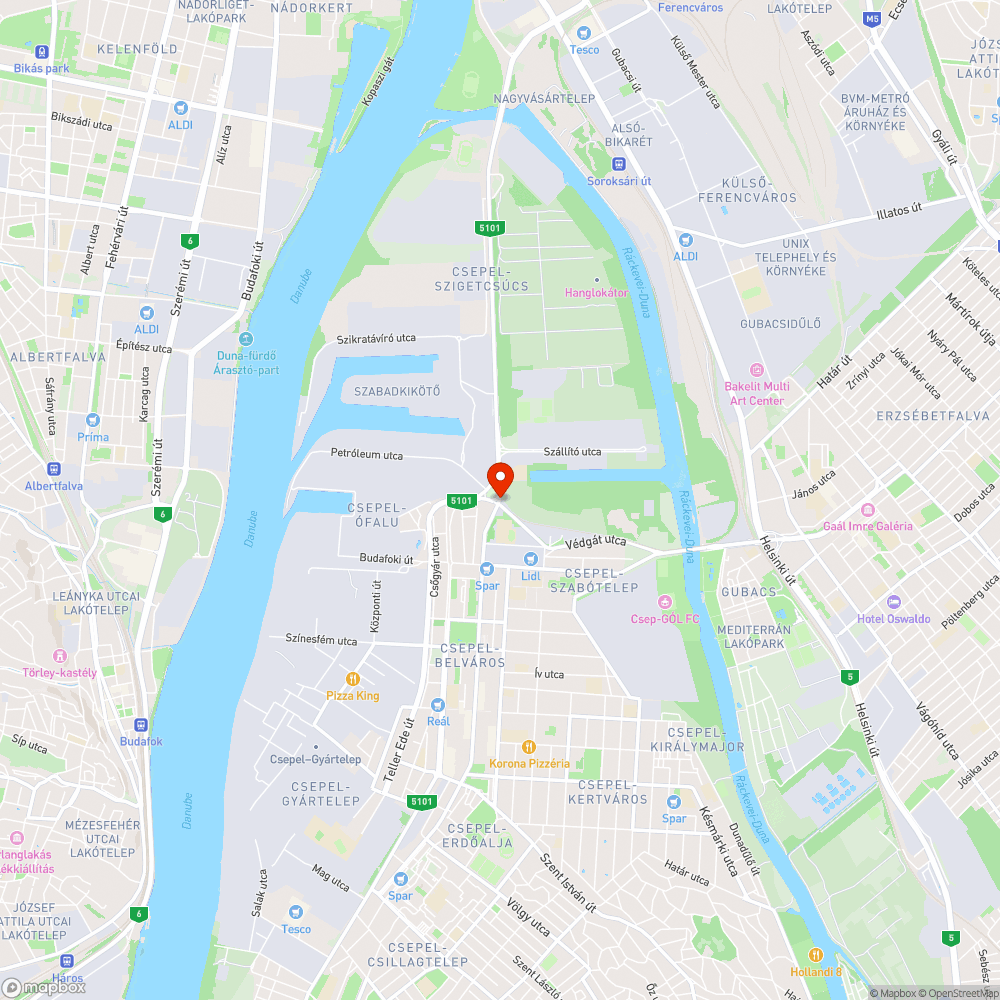 Csepeli Szabadkikötő iparvágánya bejelentés helye