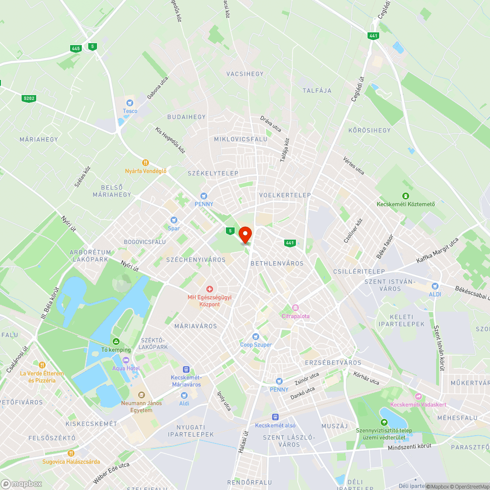 Szűk kerékpárút bejelentés helye