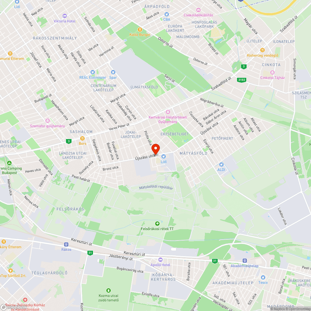 Hiányzó napellenző bejelentés helye