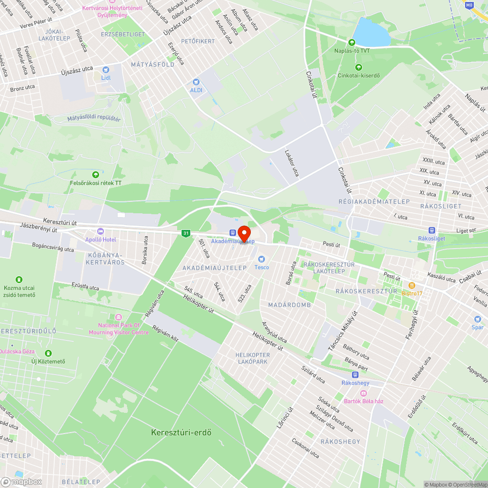 Hiányzó utcatábla bejelentés helye