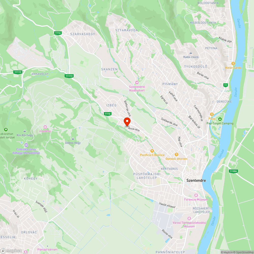 Sérült fekvőrendőr az Anna utcában bejelentés helye