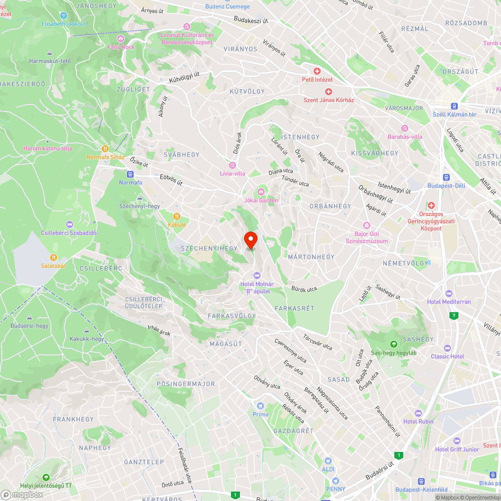 Rácz Aladár út - közlekedési problémák bejelentés helye