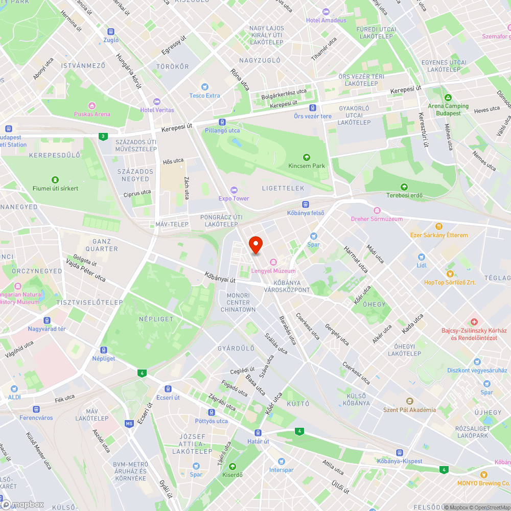 Kiszáradt fa bejelentés helye