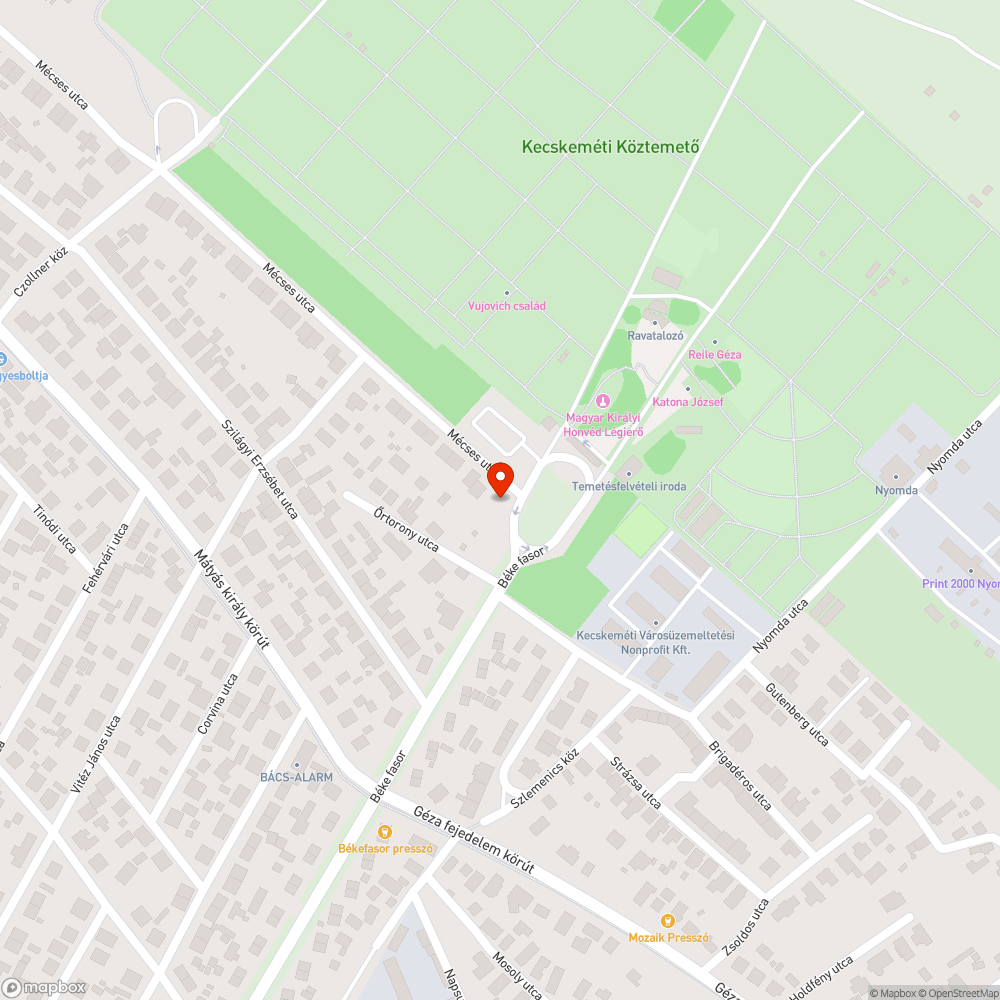 Balesetveszélyes járdaszakasz a Köztemetőnél - ÚJRAKÜLDVE bejelentés helye