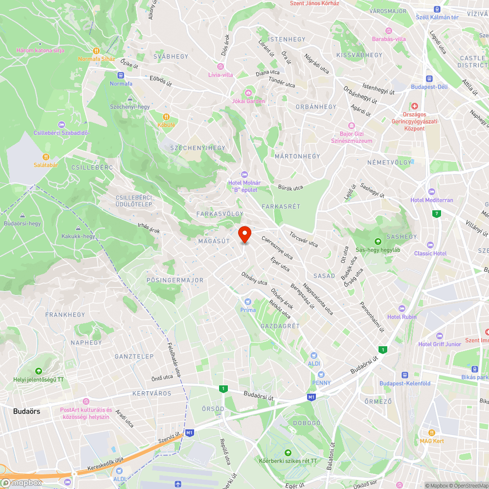 Megrongált közlekedési tábla a Törökbálinti úton bejelentés helye