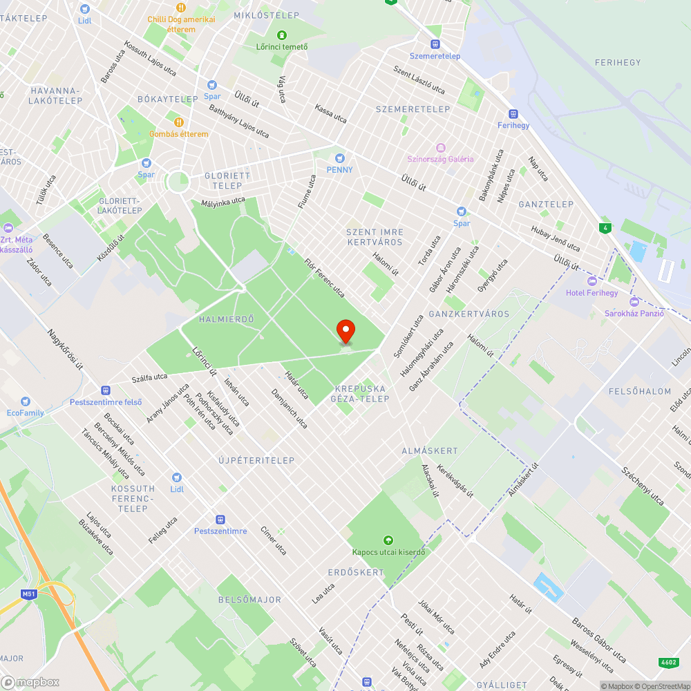 Szeméthalom az erdő közepén bejelentés helye