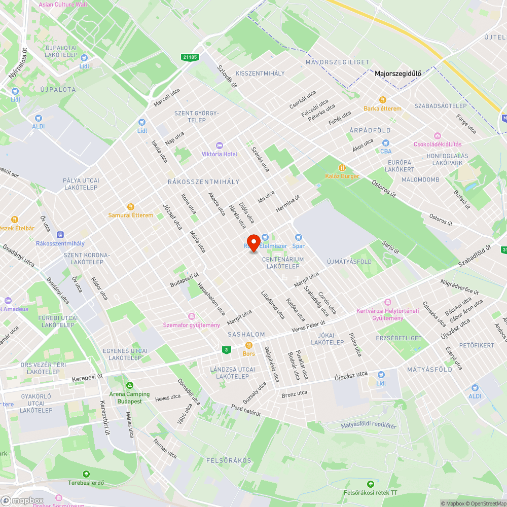 Beszakadt útburkolat bejelentés helye