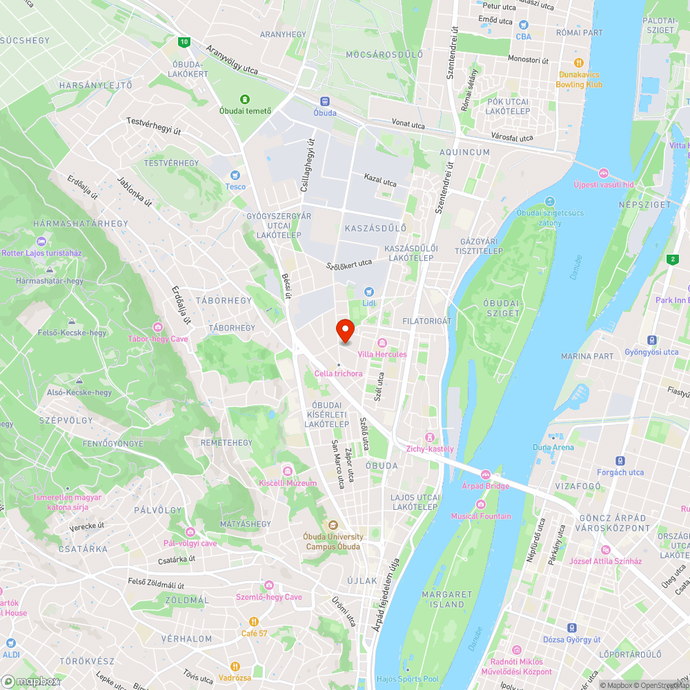 Megrongált zöldfelület bejelentés helye