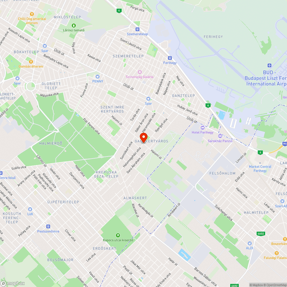 Szűkített kereszteződés a Kandó téren bejelentés helye