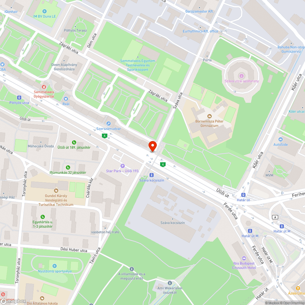 Száva utca torkolata teljes takarásban a bokrok miatt bejelentés helye