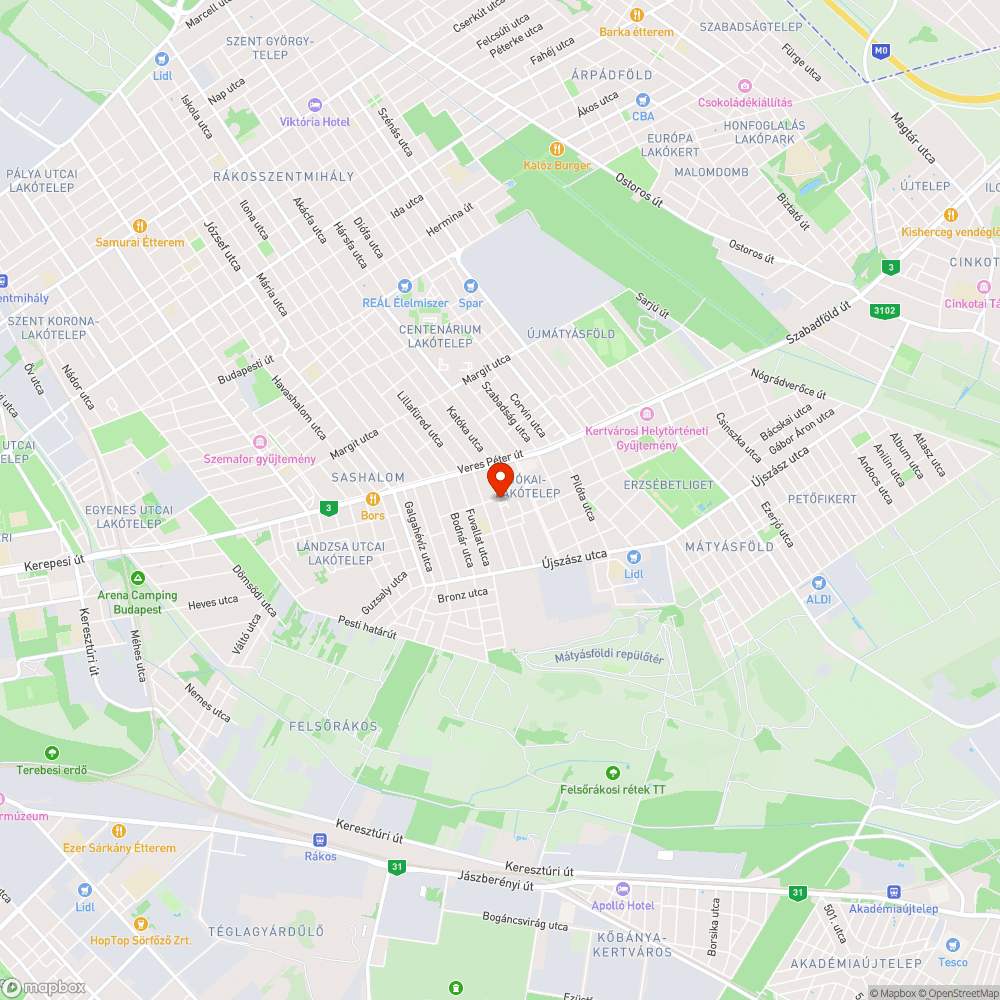 Üres telefonfülke bejelentés helye