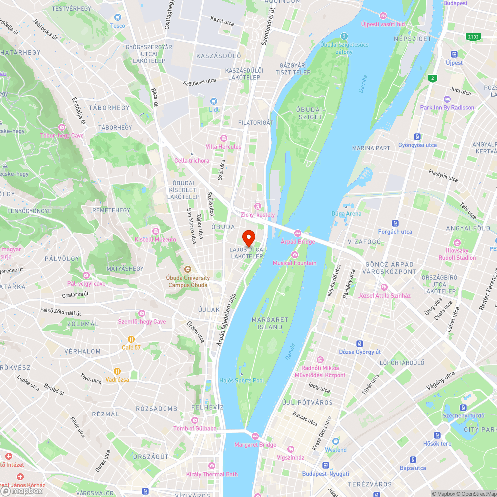 Kátyú Perc-Lajos utca sarkon bejelentés helye