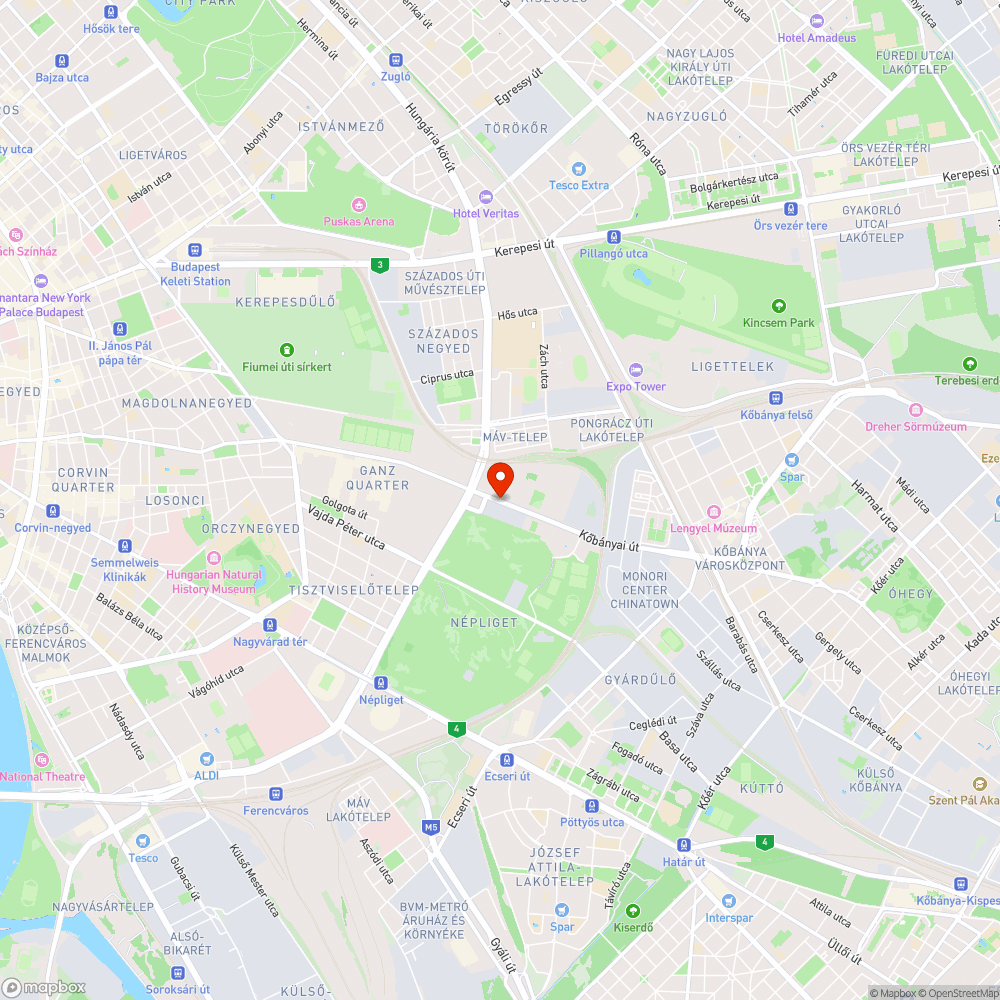 Kőbányai bozót bejelentés helye