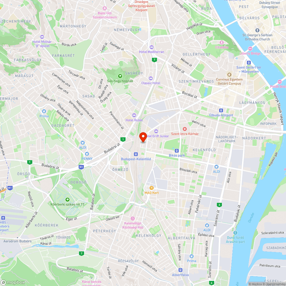 Dzsindzsa a Kelenföldi utca 32. számmal szemben bejelentés helye