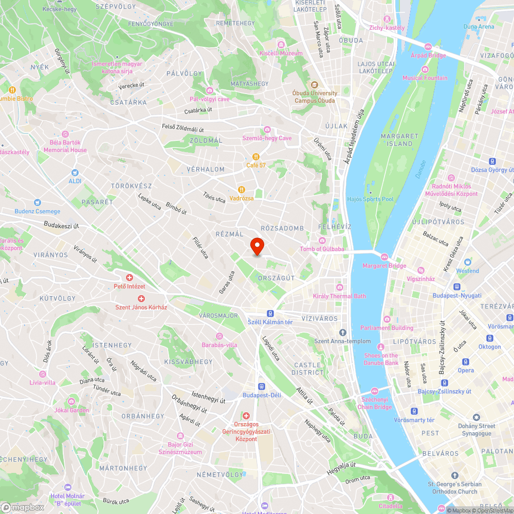 Ribáry utca - Rét utca fekvőrendőr nem lassít bejelentés helye