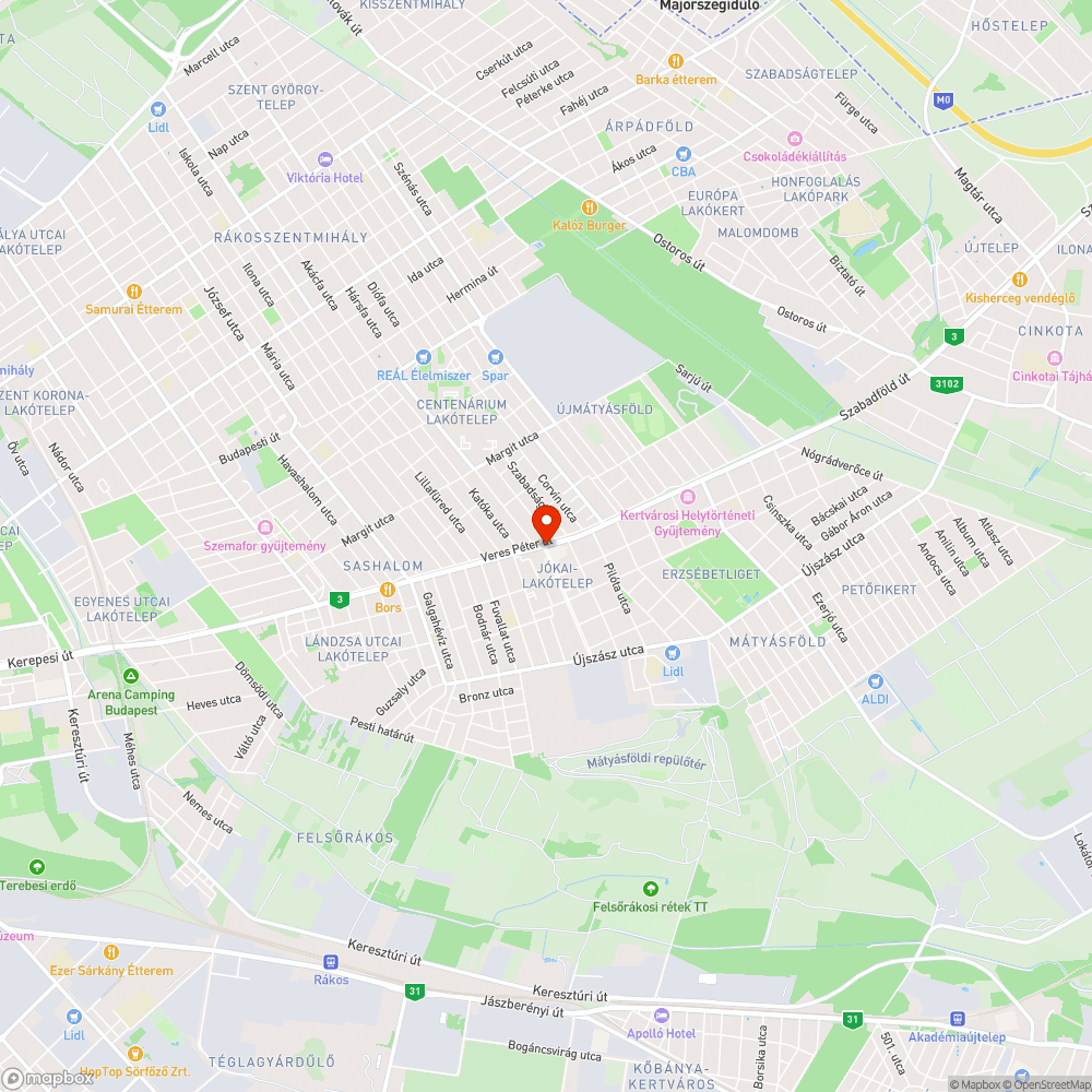 Rossz állapotú kerékpárút bejelentés helye