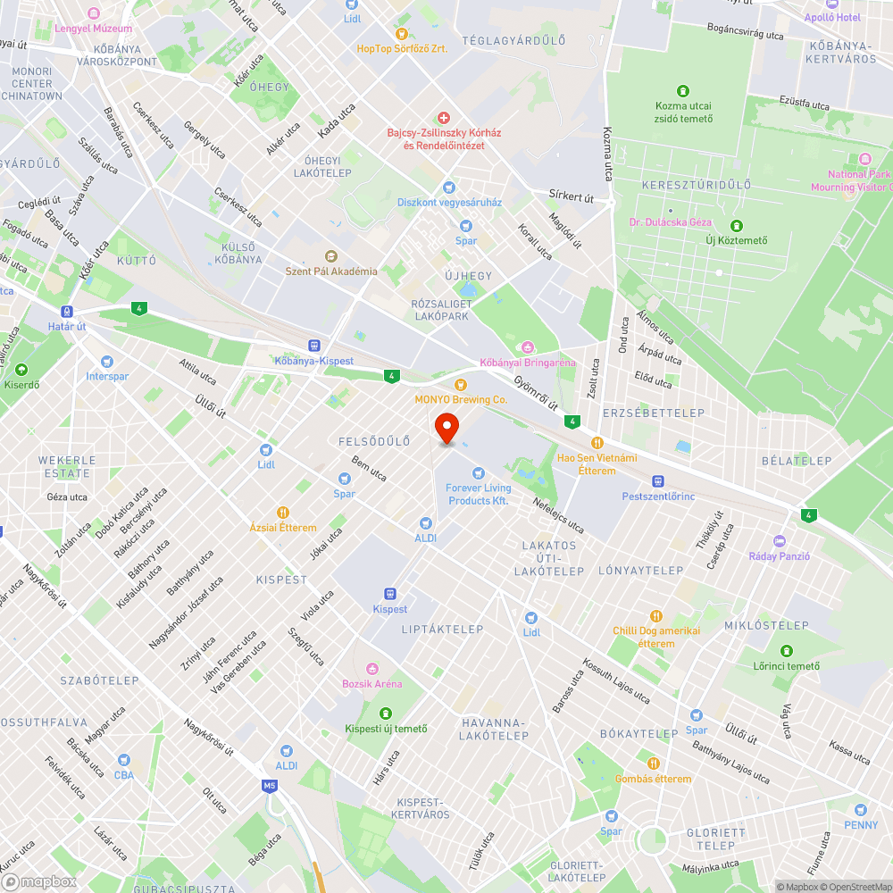 Derkovits Gyula utcai forgalmi lámpa bejelentés helye