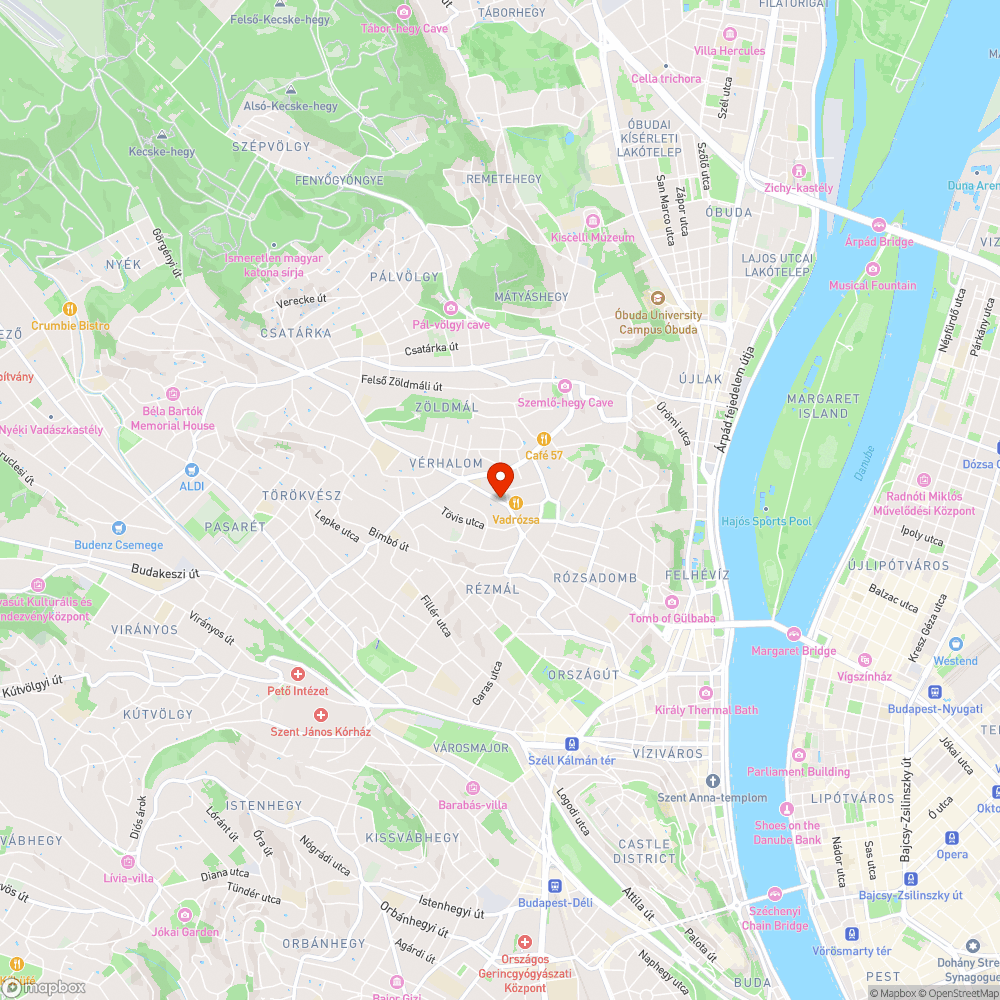 Törökvész úton csatornázás után újra süllyedő aszfalt bejelentés helye