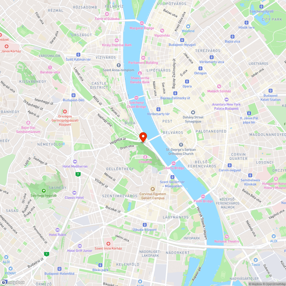 Szemetes Gellért-hegy bejelentés helye