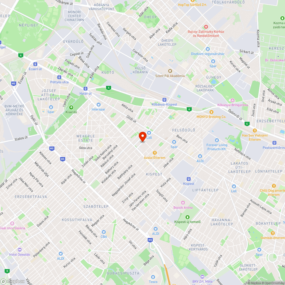 Lyukas járda bejelentés helye