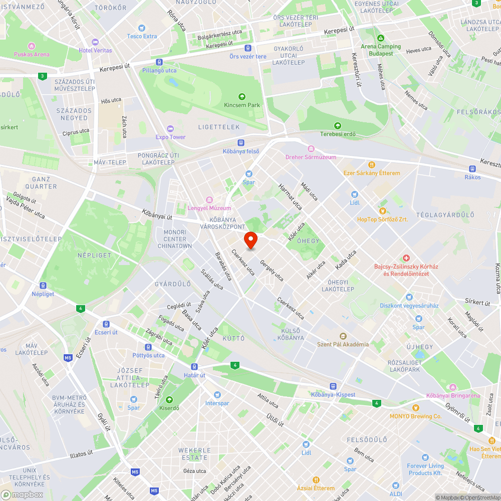 Útra belógó akácfa bejelentés helye