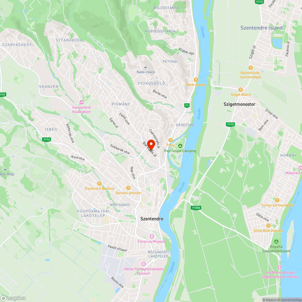 Kátyúk a Barackos út alján bejelentés helye