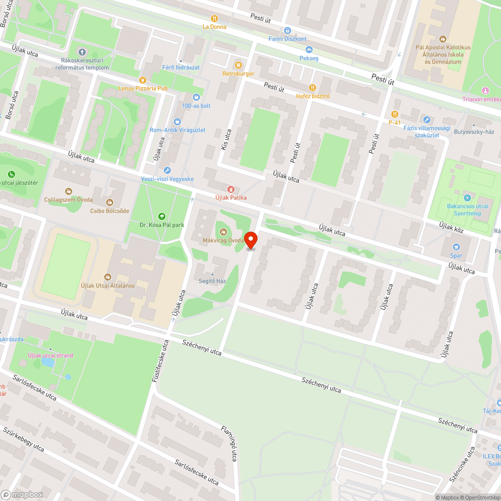 Mély kátyú bejelentés helye