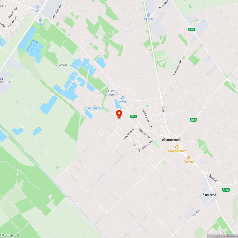 Rossz gyalogjárda bejelentés helye