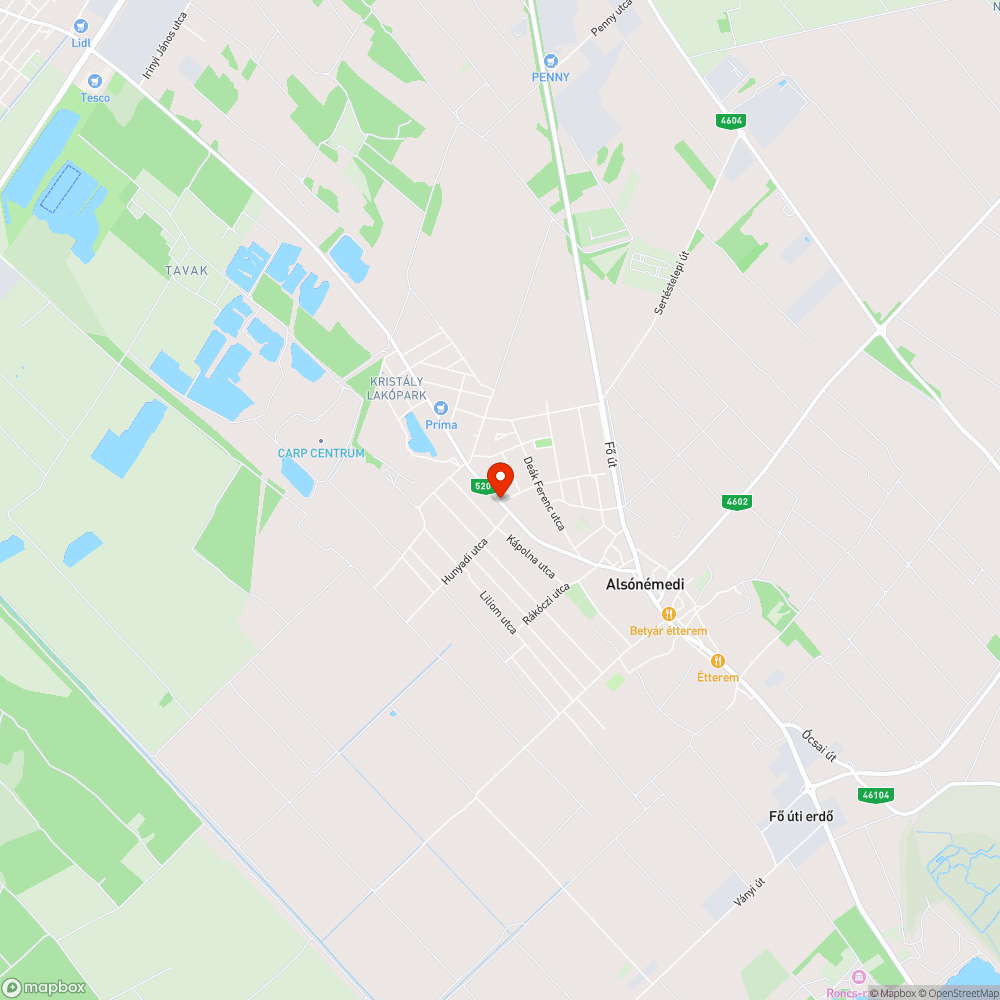 Rossz járda bejelentés helye